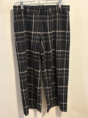 Truth by Republic Plaid Pull-On Ankle Trousers - Medium - Stretch